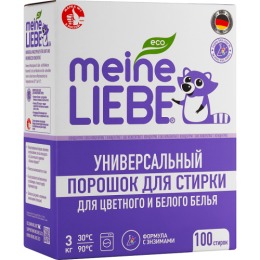 Meine Liebe стиральный порошок, универсальный, автомат, ручная стирка, 3 кг