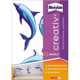 Metylan creativ’ декоративная наклейка "Дельфины", 33,5х47 см