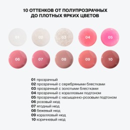 Influence Beauty гель-блеск для губ Gloss-X, тон 06 Soft glitch pink (розовый нюд),3.4 мл