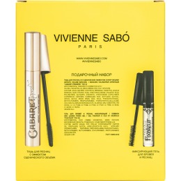 Vivienne Sabo подарочный набор : тушь Cabaret premiere тон 01 + гель для бровей Fixateur тон 02