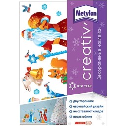 Metylan creativ’ декоративная наклейка дед мороз и снегурочка 47х67см