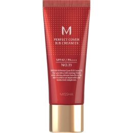 MISSHA BB крем для лица тональный MISSHA М Perfect Cover, Идеальное покрытие SPF 42, тон 19,  Cool Ivory,20 мл