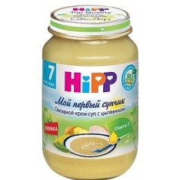 Hipp крем-суп "Овощи и цыпленок" с 7 месяцев, 190 г