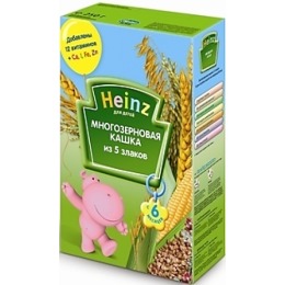 Heinz кашка "Многозерновая. 5 злаков" с 6 месяцев, 200 г