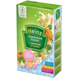 Heinz кашка молочная "Пшеничная с тыквой" с 5 месяцев, 250 г