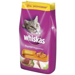 Whiskas вкусные подушечки для кошек, говядина, ягнёнок, кролик
