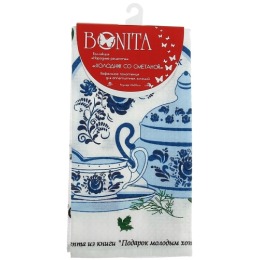 Bonita полотенце "Холодник со сметаной" вафельное, 44х59 см