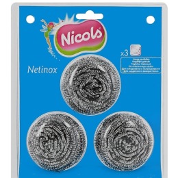 Nicols скребки "Netionox" для кастрюль, металлические, 3 шт