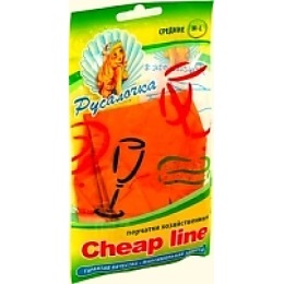 Русалочка перчатки "Cheap Line", хозяйственные, средние
