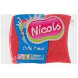 Nicols губка "Cello Power" для сильнозагрязненных поверхностей, 2 шт