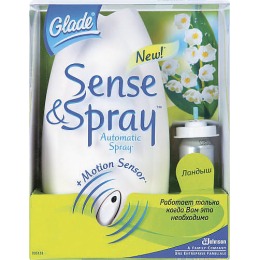 Glade освежитель воздуха автоматический "Sensespray Ландыш" основной блок, 18 мл + сменный баллон