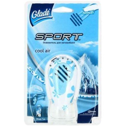Glade освежитель воздуха для автомобиля "Sport cool air" футбольная коллекция, 7 мл