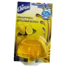 Chirton гелевый очиститель унитаза подвесной "Цитрусовый всплеск" сменный флакон, 55 г