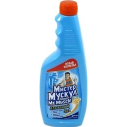 Мистер Мускул средство чистящее и моющее для ванной новая формула "5 в 1", сменная бутылка, 500 мл
