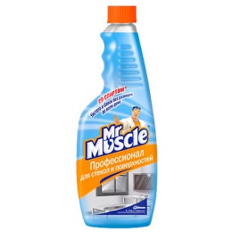 Мистер Мускул чистящее и моющее средство для стекол и других поверхностей сменная бутылка, 500 мл