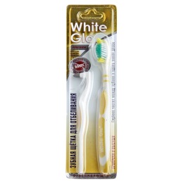 White Glo зубная щетка "Soft" + ластик для удаления налета