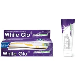 White Glo зубная паста отбеливающая "2 в 1", 150 г + зубная щетка + зубочистки