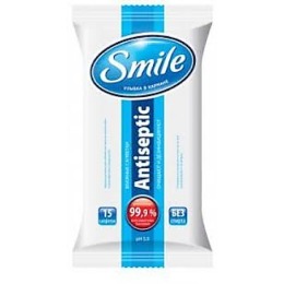 Smile влажные салфетки "Antiseptic", 15 шт