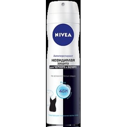 Nivea дезодорант "Невидимая защита для черного и белого. Pure" спрей, 150 мл + стикер