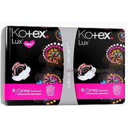 Kotex прокладки "Ultra Dry Super Lux" гигиенические, 16 шт