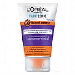 L'Oreal скраб для лица "Dermo-expertise Pure zone 30 сек. Чистый эффект", 150 мл
