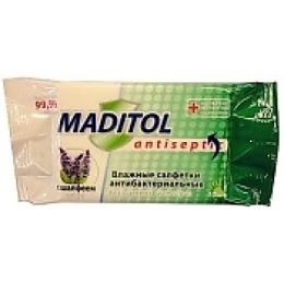 Maditol влажные салфетки "Шалфей" антибактериальные
