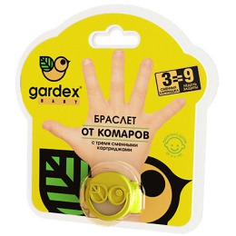 Gardex браслет от комаров с 3 сменными картриджами, 1 шт