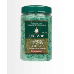Рецепты бабушки Агафьи соль для бани "Травяная ванночка для ног", 950 гр