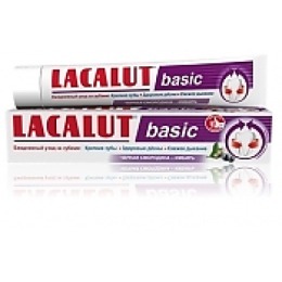 Lacalut зубная паста "Бейсик с чёрной смородиной и имбирём", 75 мл