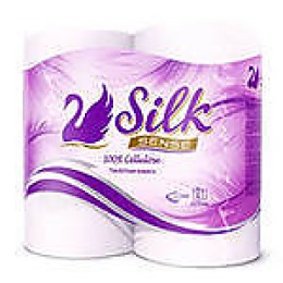 Silk Sense туалетная бумага розовая с ароматом "Клубника", 4 шт