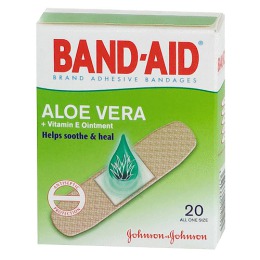 Band-Aid пластырь антисептический "с Алоэ и витамином Е", 20 шт