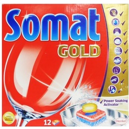 Somat таблетки для посудомоечных машин "Голд", 12 шт