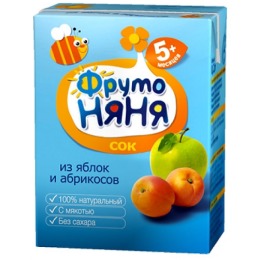 Фруто Няня сок "Яблоко и абрикос" с 5 месяцев, 200 мл