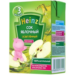 Heinz сок "Яблочный" с 3 месяцев, 200 мл
