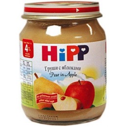 Hipp пюре "Груша с яблоками" с 5 месяцев, 125 г