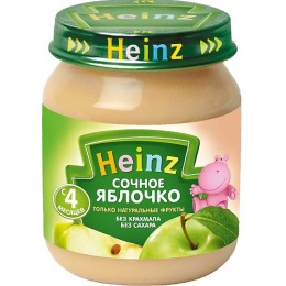 Heinz пюре "Сочное яблочко" с 4 месяцев, 120 г