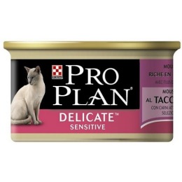 Pro Plan влажный корм для кошек "Мусс" с чувствительным пищеварение, индейка, 85 г