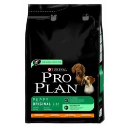 Pro Plan корм для щенков мелких пород курица и рис, 3 кг