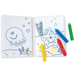 Мир детства книжка-раскраска "Аквариум с мелками" для ванны