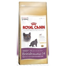 Royal Canin корм для кошек "British Shorthair 34" британская короткошерстная, 4 кг