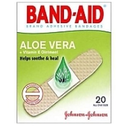 Band-Aid пластырь антисептический с "Алоэ и витамином Е", 20 шт