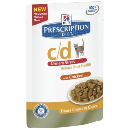 Hill's пауч для кошек "Prescription diet" c/d стресс c курицей
