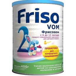 Friso заменитель молока "Фрисовом 2" с пребиотиком