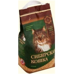 Сибирская Кошка наполнитель для кошачьего туалета "Лесной" древесный, 7 л