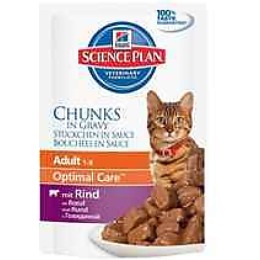 Hill's корм для взрослых кошек "Science plan" с говядиной, пауч, 85 г