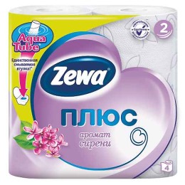 Zewa туалетная бумага "Плюс" 2-ух слойная с ароматом сирени