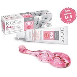 R.O.C.S. промо: зубная паста "Pro baby. Минеральная защита и уход" + зубная щетка "Pro baby"