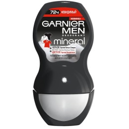 Garnier дезодорант для мужчин "Mineral. Черное, белое, цветное, невидимый" шариковый