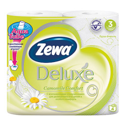 Zewa бумага туалетная "Делюкс" 3 слойная с ароматом ромашки