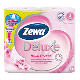 Zewa бумага туалетная "Делюкс" 3 слойная орхидея